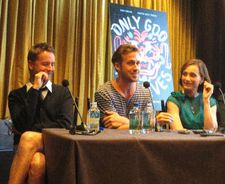 Only God Forgives director Nicolas Winding Refn with Ryan Gosling and Kristin Scott Thomas